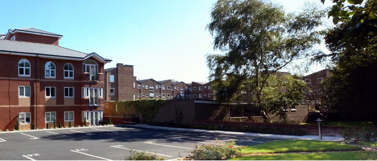 Completed apartment development